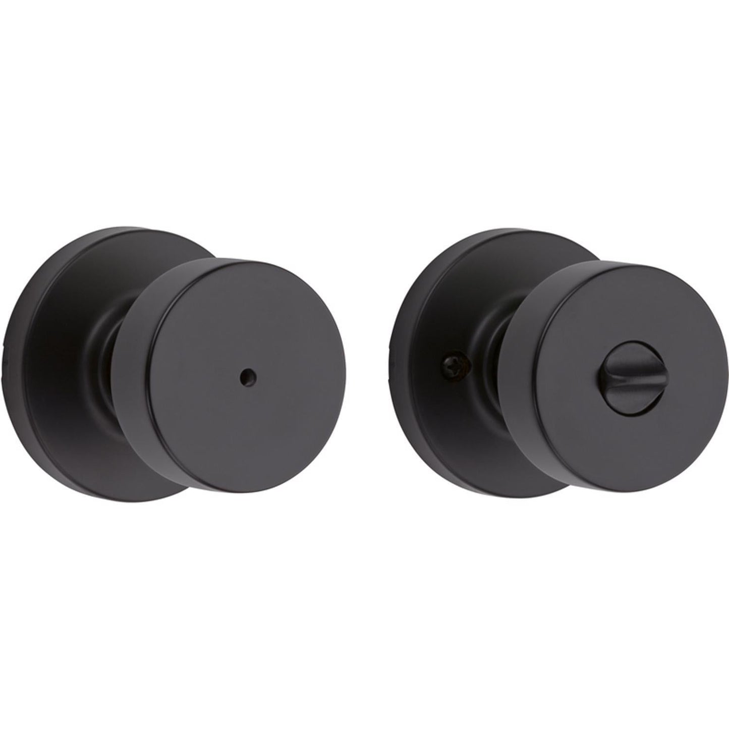 Kwikset Signature Series Pismo Iron Black Privacy Knob, Universal Handing
