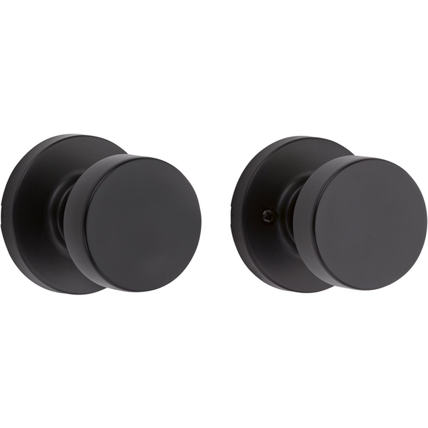 Kwikset Signature Series Pismo Iron Black Passage Knob, Universal Handing