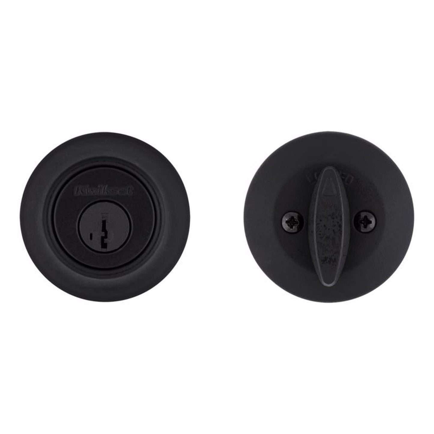 Kwikset Matte Black SmartKey Single Cylinder Deadbolt, ANSI/BHMA Grade 3, 2-3/4 in