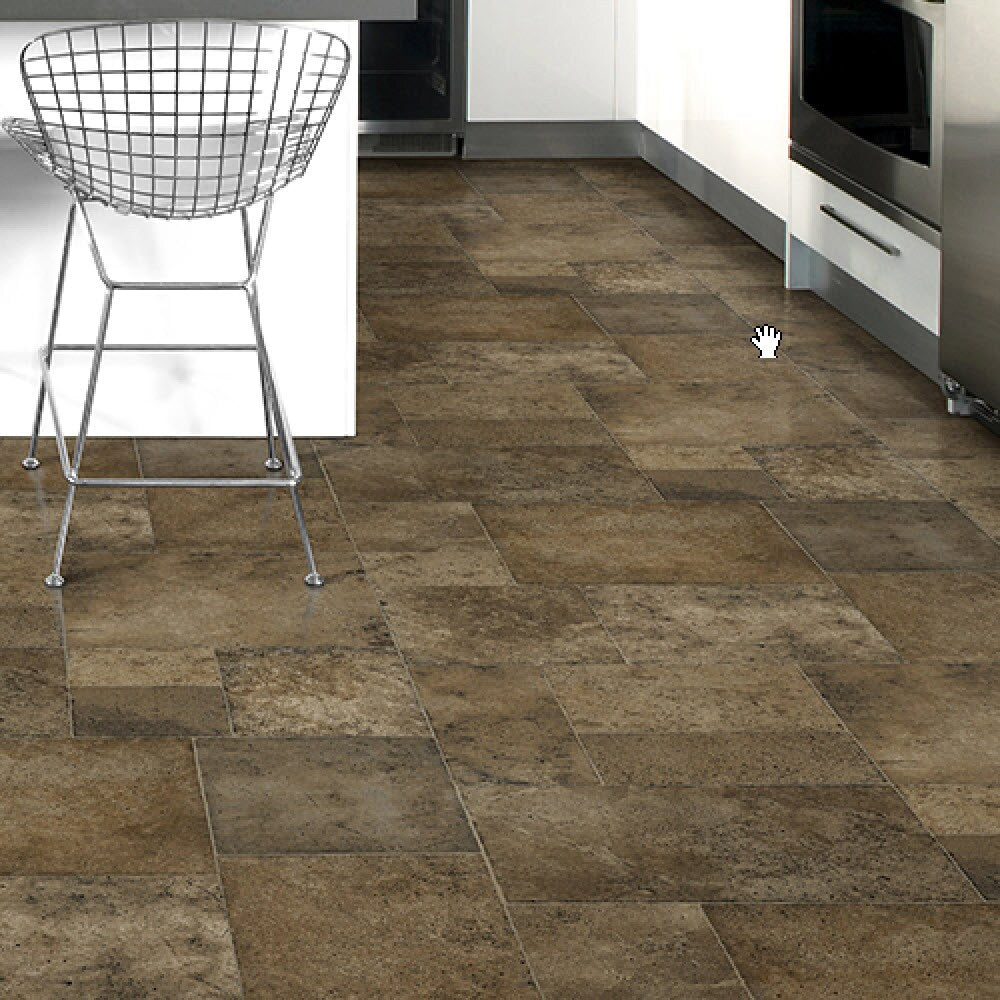 Congoleum AirStep Evolution Pathways 12-ft W x Cut-to-Length Appalachian Trail Stone Look Low-Gloss Sheet Vinyl Flooring