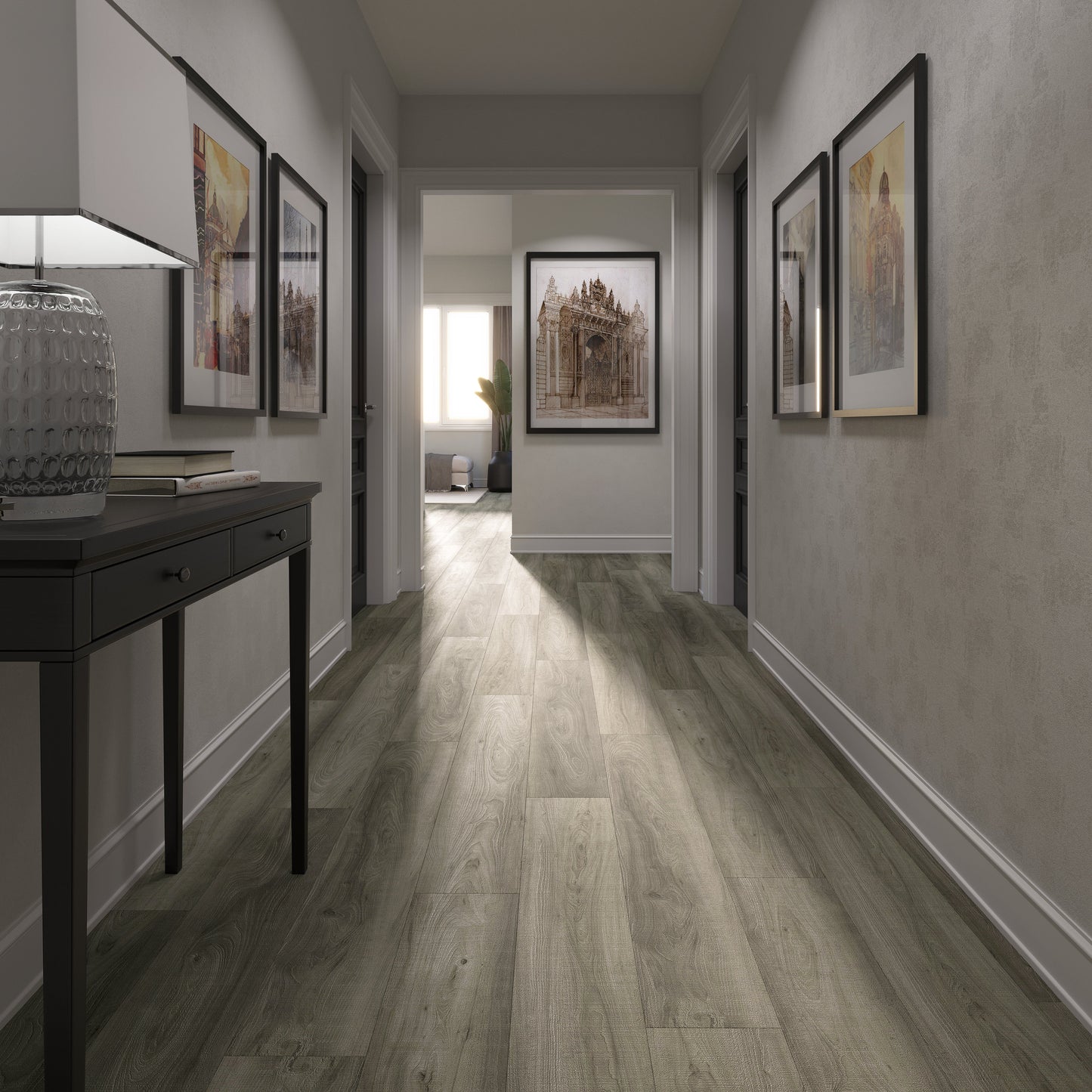 Lucida USA Maxcore Silver Leaf 7-3/32-in Wide x 5-1/2-mm Thick Waterproof Interlocking Luxury Vinyl Plank Flooring (24.5-sq ft)