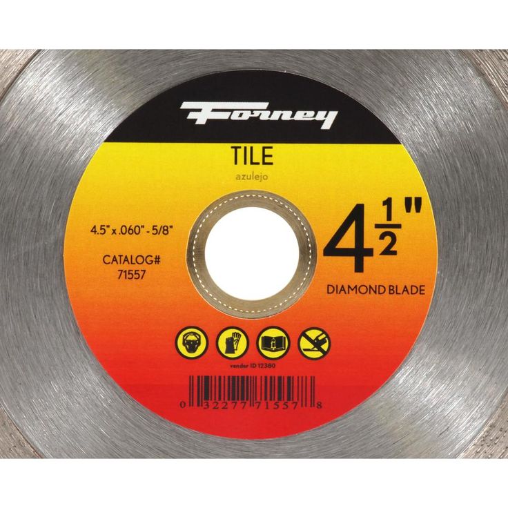 Forney 4-1/2 in. Continuous Rim Diamond Tile-Cutting Blade