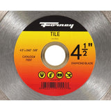 Forney 4-1/2 in. Continuous Rim Diamond Tile-Cutting Blade