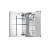 20 in. x 26 in. Recessed or Surface-Mount Bathroom Medicine Cabinet with Beveled Mirror in Silver