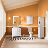Shaelyn 30 in. W x 21.75 in. D Vanity Cabinet Only in White - Super Arbor