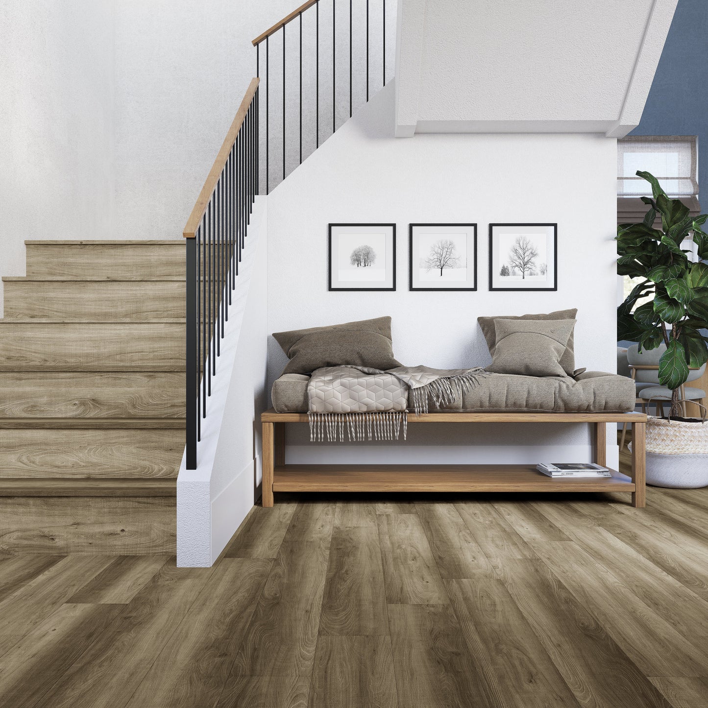 Lucida USA Maxcore Carnelian 7-3/32-in Wide x 5-1/2-mm Thick Waterproof Interlocking Luxury Vinyl Plank Flooring (24.5-sq ft)