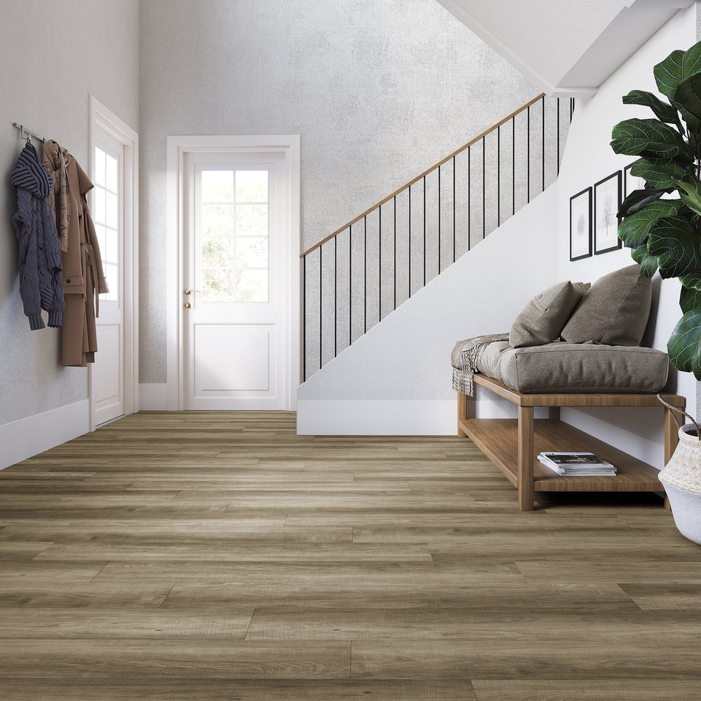 Lucida USA Maxcore Carnelian 7-3/32-in Wide x 5-1/2-mm Thick Waterproof Interlocking Luxury Vinyl Plank Flooring (24.5-sq ft)