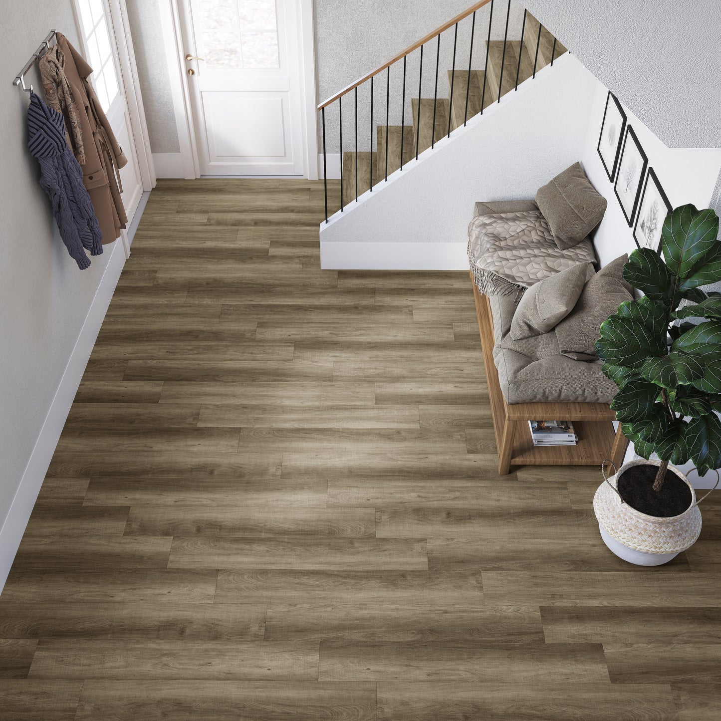 Lucida USA Maxcore Carnelian 7-3/32-in Wide x 5-1/2-mm Thick Waterproof Interlocking Luxury Vinyl Plank Flooring (24.5-sq ft)