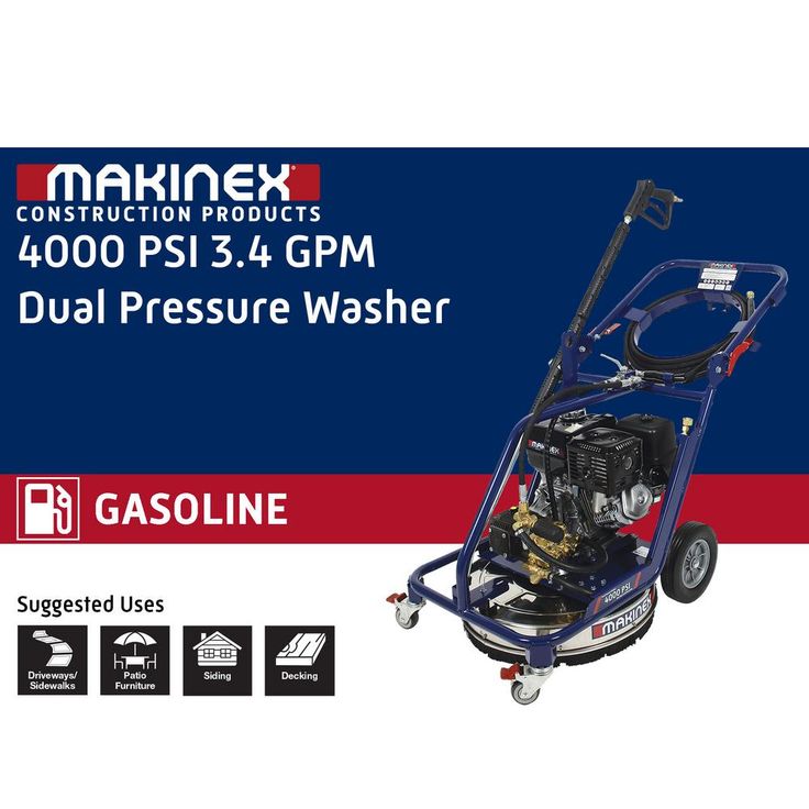 Makinex 4,000 psi 3.5 GPM Gas Dual Pressure Washer