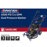 Makinex 4,000 psi 3.5 GPM Gas Dual Pressure Washer
