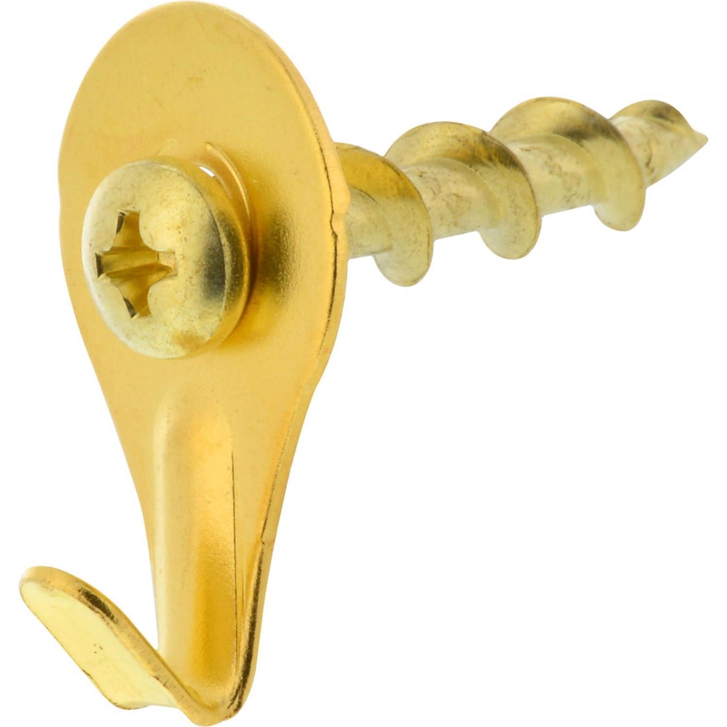 Hillman Wall Dog Brass-Plated Gold Self-Drilling Picture Hangers, 50 lb, 3-Pack