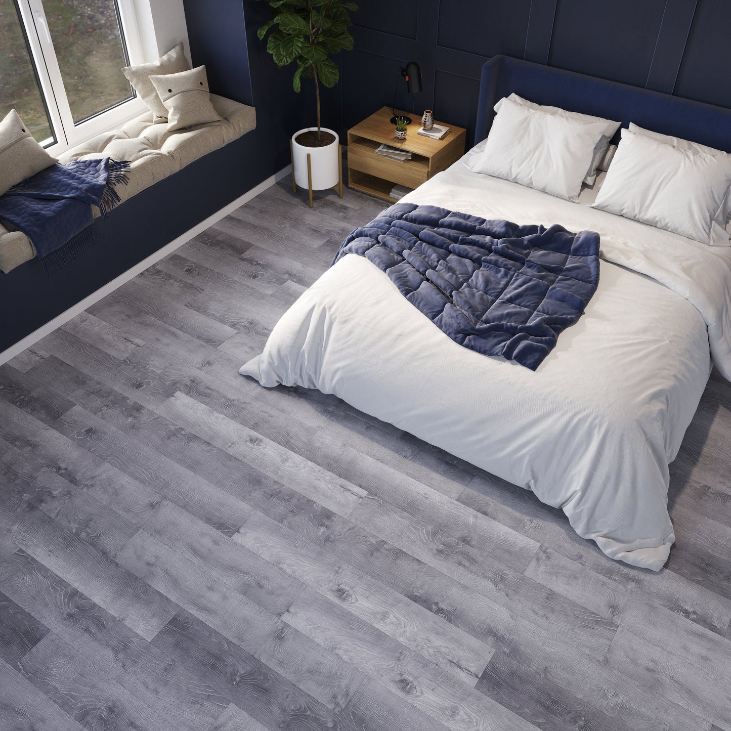 Lucida USA Maxcore Andesite 7-3/32-in W x 5-1/2-mm T Waterproof Interlocking Luxury Vinyl Plank Flooring, 24.5-sq ft/Carton