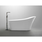 Maple 5.58 ft. Acrylic Flatbottom Non-Whirlpool Bathtub in White - Super Arbor