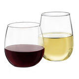 Stemless 20 oz. and 17 oz. Wine Glass Set (12-Pack)