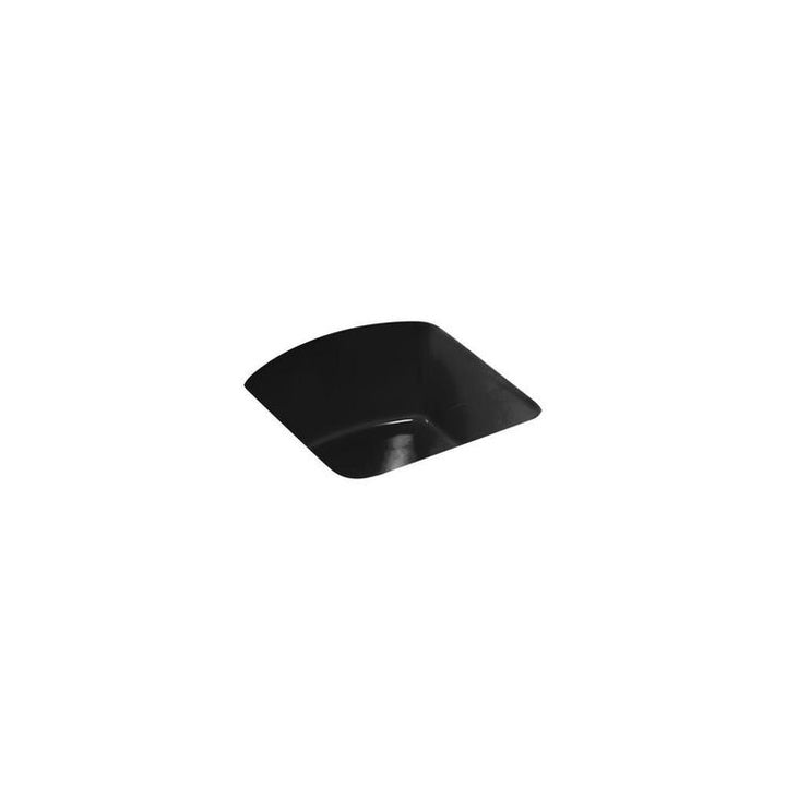 Napa 18.75 in. x 18.6875 in. Cast Iron Undermount Bar Sink in Black