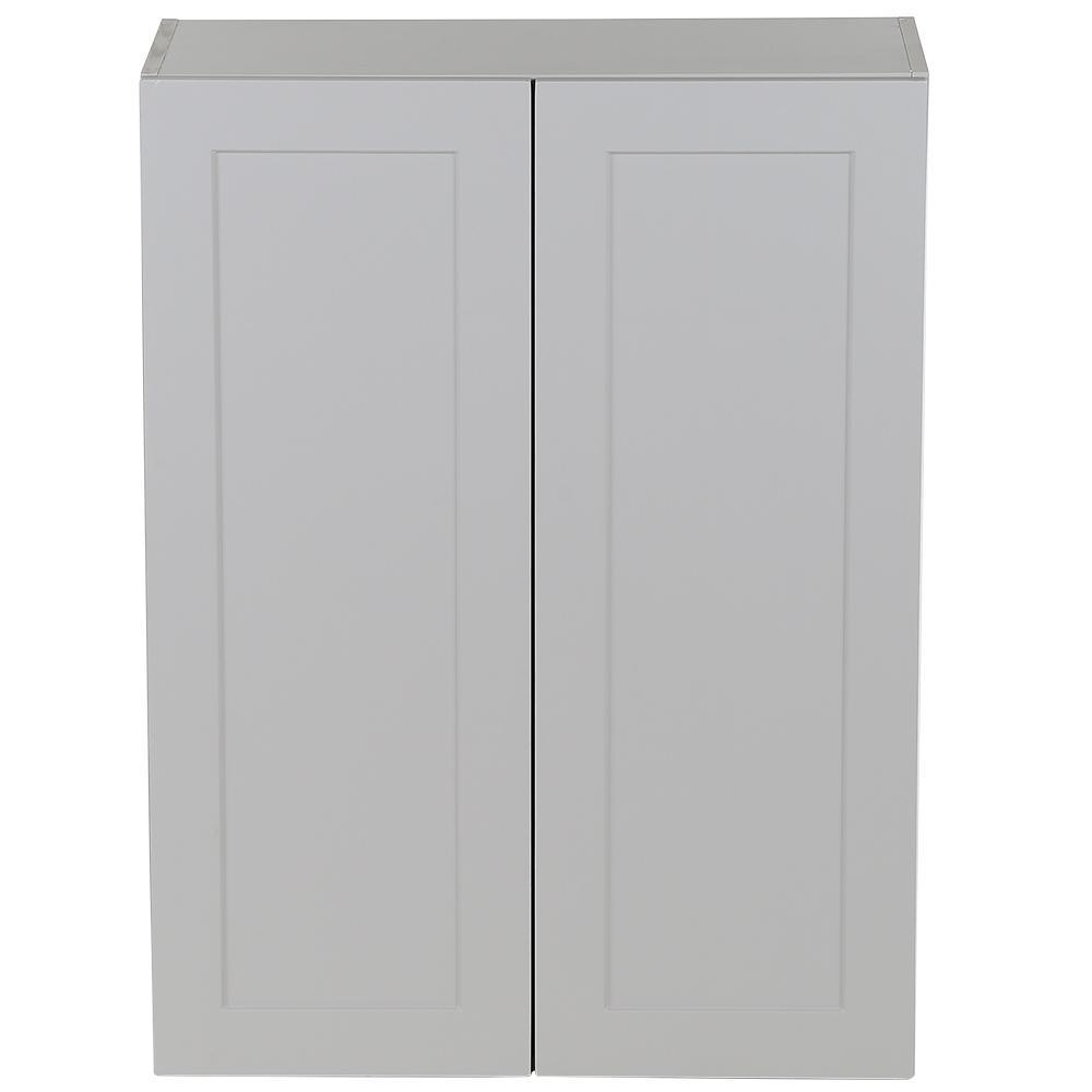 Cambridge Shaker Assembled 30x42x12.5 in. Wall Cabinet with 2 Soft Close Doors in White - Super Arbor