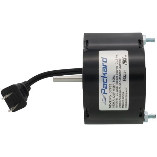 Packard 50933 inducer motor - detail view (Type: Shaded Pole; Voltage: 120v)