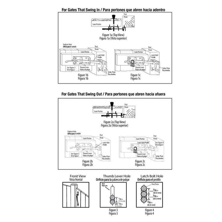 Everbilt Black Gate Thumb Latch