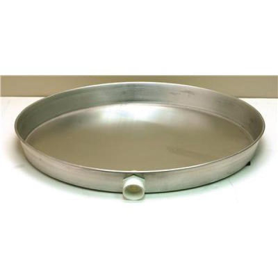 24 in. Aluminum Water Heater Pan with PVC Fitting - Super Arbor