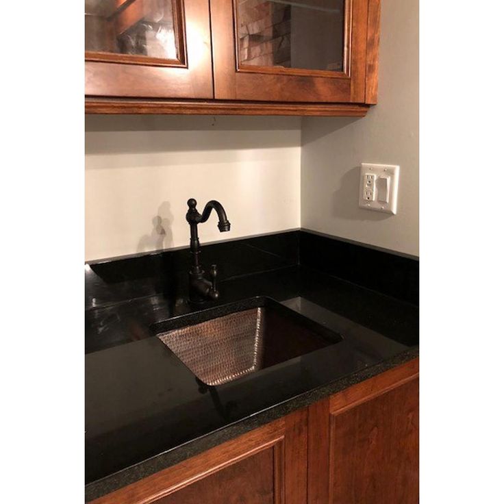 Undermount Hammered Copper 15 in. 0-Hole Bar Sink with 2 in. Drain Opening in Oil Rubbed Bronze