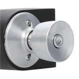 Bell Satin Chrome Privacy Bed/Bath Door Knob - Super Arbor