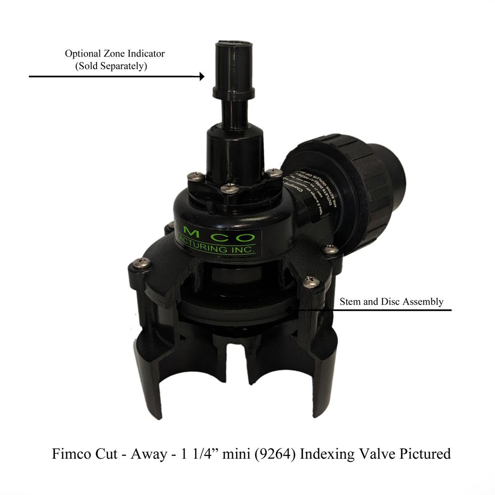 1-1/4 in. Standard 4 Outlet Indexing Valve with 2, 3 Zone Cams