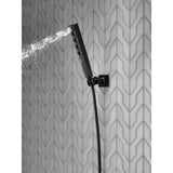 Zura 5-Spray 1.3 in. Single Wall Mount Handheld H2Okinetic Shower Head in Matte Black - Super Arbor