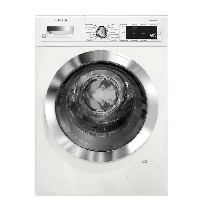Bosch Home Connect 800 2-cu ft High Efficiency Stackable Front-Load Washer (White) ENERGY STAR