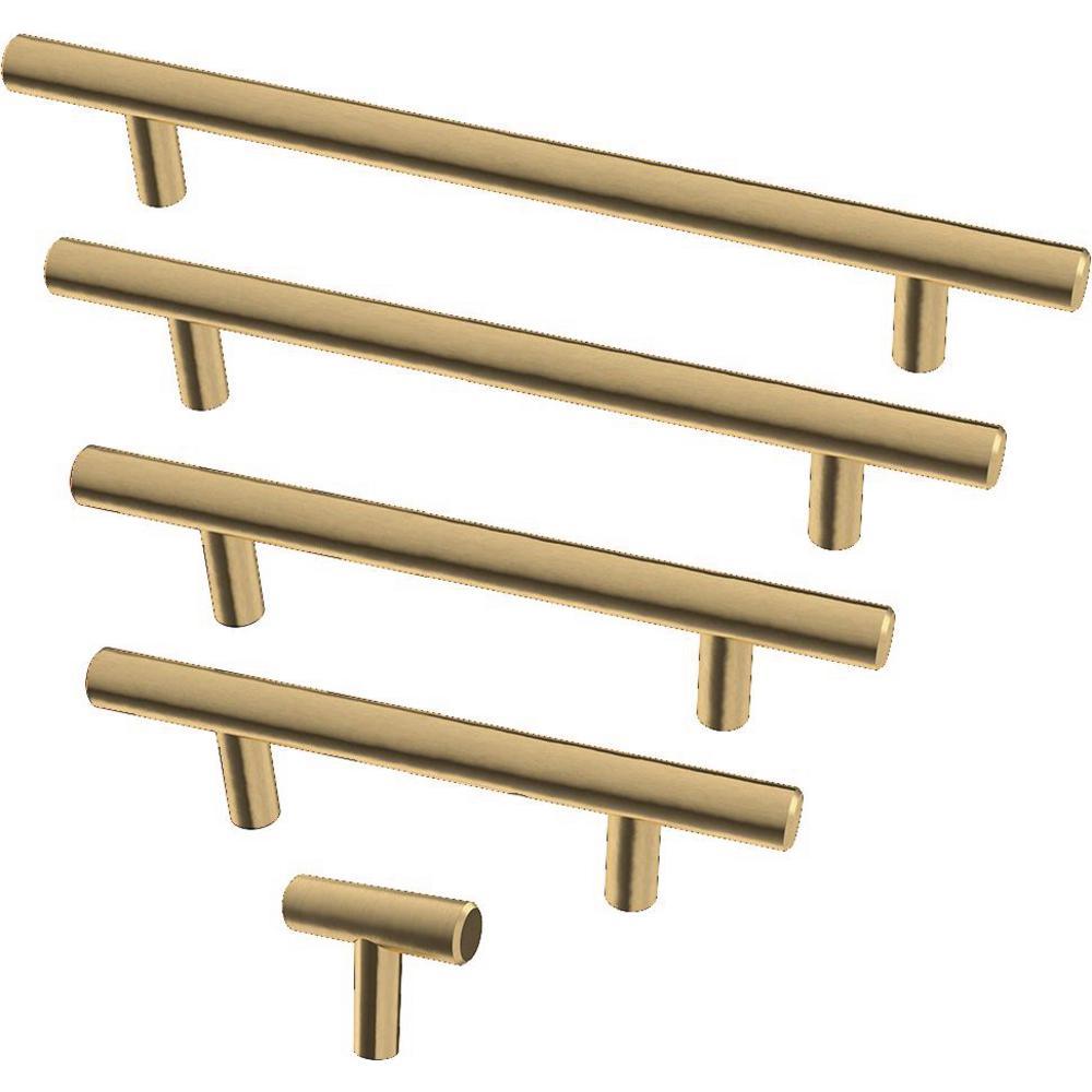 1-9/16 in. (40 mm) Champagne Bronze Bar Cabinet Knob (25-Pack) - Super Arbor