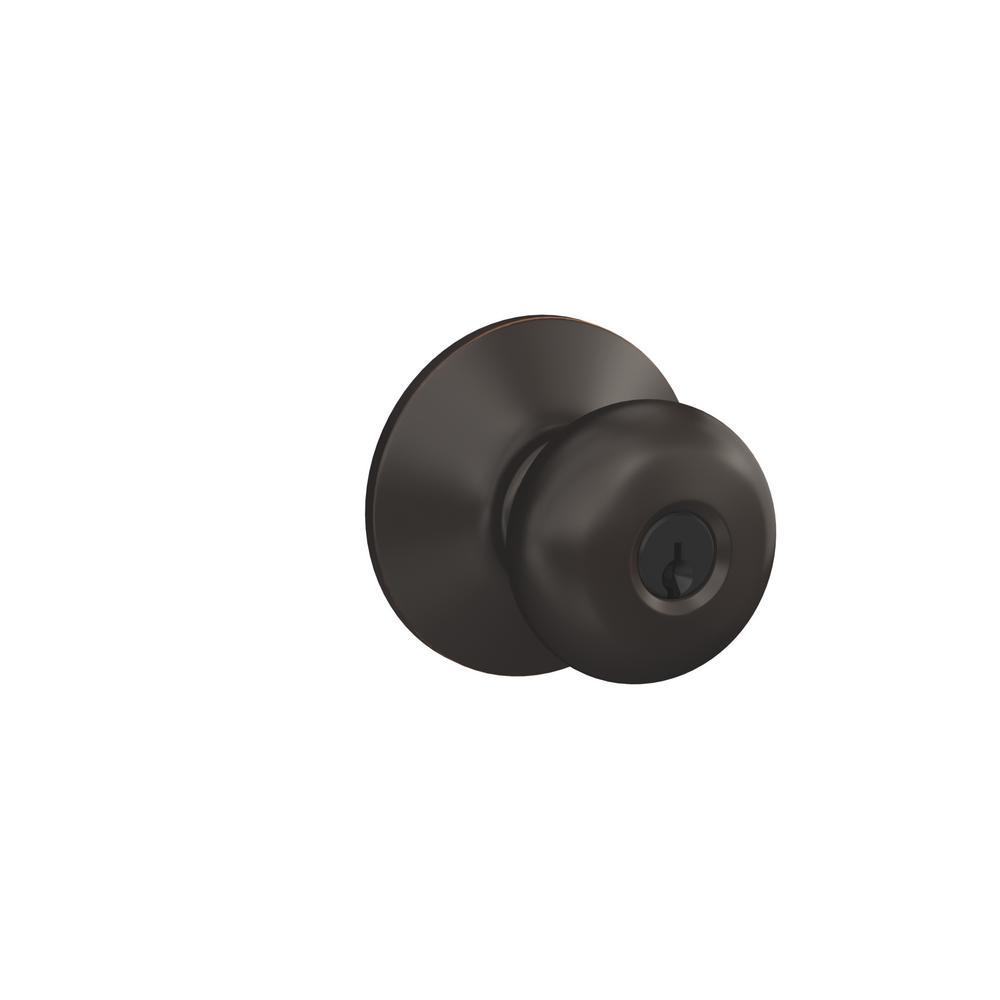 Plymouth Bright Brass Keyed Entry Door Knob - Super Arbor