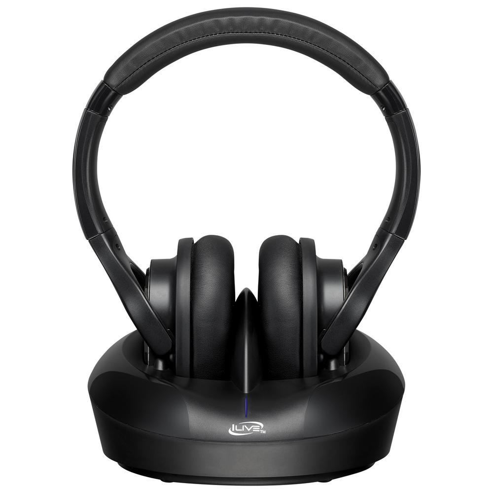 Wireless Radio Frequency Headphones with Charging Dock - Super Arbor