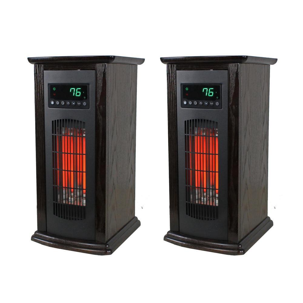 LifePro 3 1500-Watt Element Electric Infrared Quartz Tower Space Heater (Pair) - Super Arbor