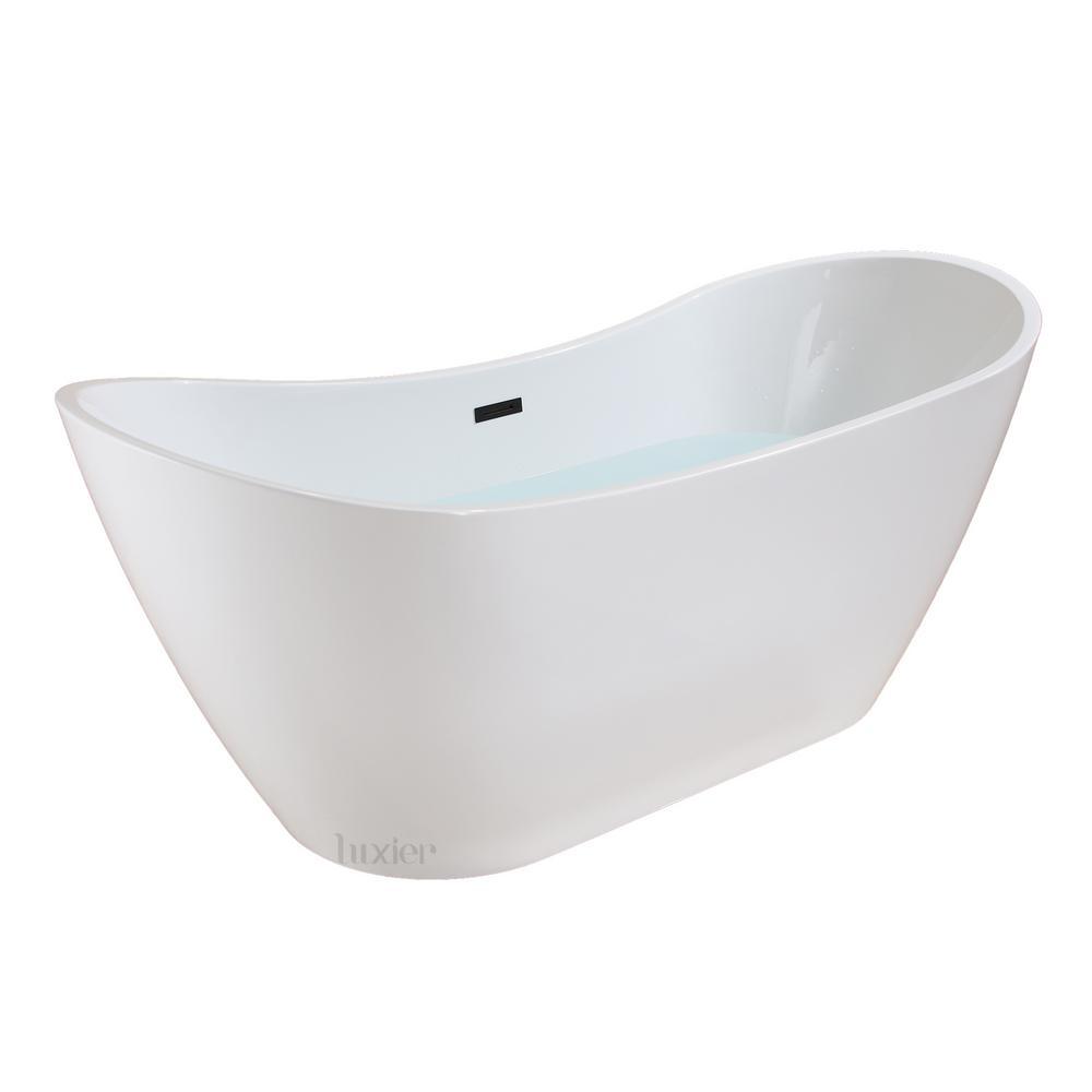 70 in. Luxury Acrylic Flatbottom Soaking Bathtub Spa in White with Oil Rubbed Bronze Trim - Super Arbor