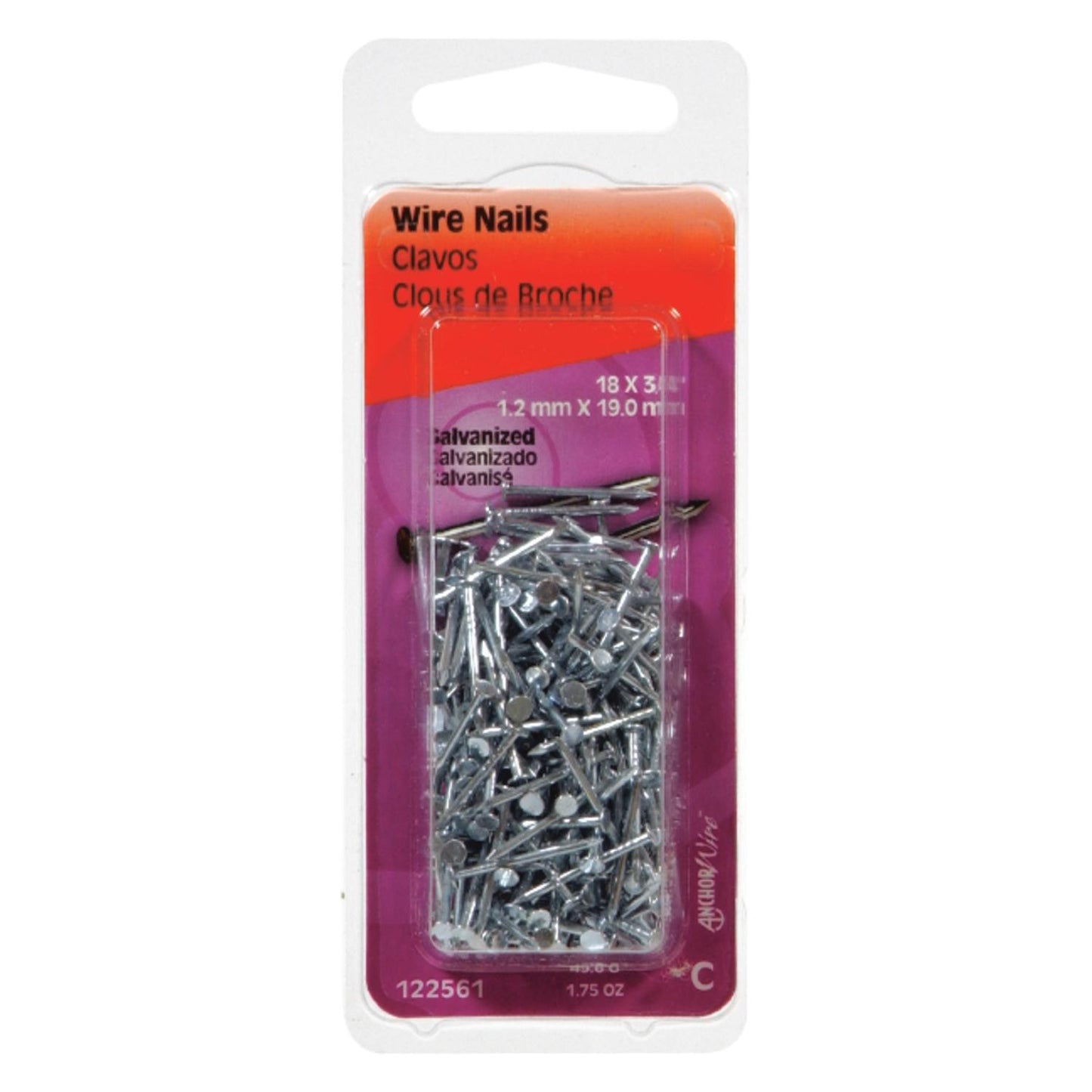 Hillman 5/8 in Wire Galvanized Steel Flat Head Wire Nails