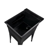 18 in. x 24 in. Recycled Polypropylene Black Laundry Sink (Pack of 2) - Super Arbor