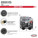 Simpson Big Brute 4000 PSI at 4.0 GPM Hot Water VANGUARD V-Twin Gas Pressure Washer with COMET Triplex Plunger Pump