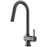 Gramercy Single-Handle Pull-Down Sprayer Kitchen Faucet in Matte Black - Super Arbor