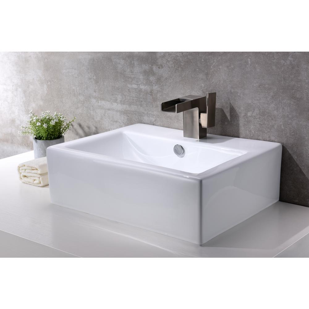 Vitruvius Series Ceramic Vessel Sink in White - Super Arbor