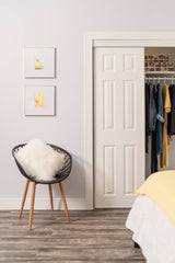 RELIABILT BY0106 48-in x 80-in Bright White Flush Prefinished Mdf Sliding Door Hardware Included