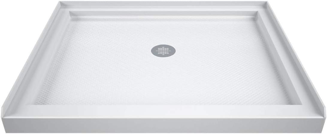 DreamLine 32 in. D x 32 in. W x 76-3/4 in. H Shower Kit in White with SlimLine Center-Drain Base and QWALL-5 Backwalls