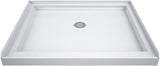 DreamLine 32 in. D x 32 in. W x 76-3/4 in. H Shower Kit in White with SlimLine Center-Drain Base and QWALL-5 Backwalls