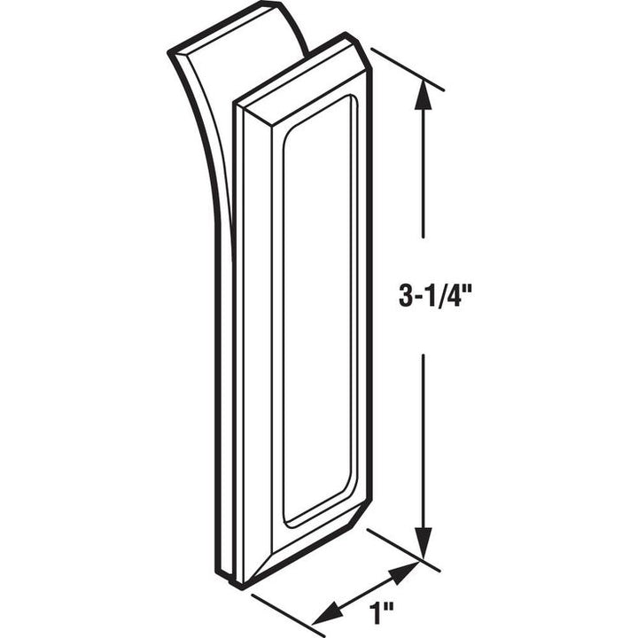 3-1/4 in. Clear Acrylic, Self-Adhesive, Medicine Cabinet Pull (2-pack)