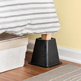 Black Plastic Bed Risers(Set of 4) - Super Arbor
