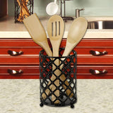 Black Lattice Cutlery Holder