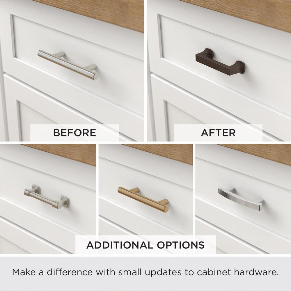 3 in. (76 mm) Flat Black Bar Drawer Pull (4-Pack) - Super Arbor