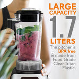 57 oz. 5-Speed Black Digital Countertop Blender with Pulse Blend, Adjustable Time and Speed Settings