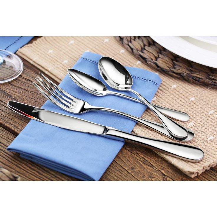 Rain 20-Piece 18/10 Flatware Set Service for 4