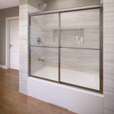 Deluxe 56 in. x 56 in. Framed Sliding Tub Door in Oil Rubbed Bronze - Super Arbor