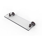 Sag Harbor Collection 16 in. Glass Vanity Shelf with Beveled Edges in Satin Nickel - Super Arbor