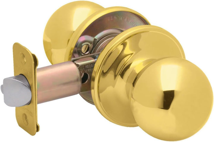 Schlage Dexter Corona Bright Brass Passage Door Knob – Right or Left Handed